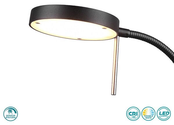 Πορτατίφ Γραφείου Trio Lighting Monza 523310132 Μαύρο Ματ