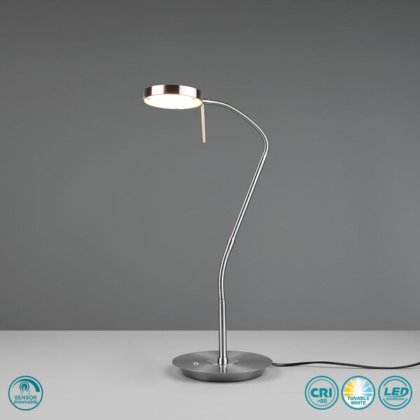 Πορτατίφ Γραφείου Trio Lighting Monza 523310107 Νίκελ Ματ