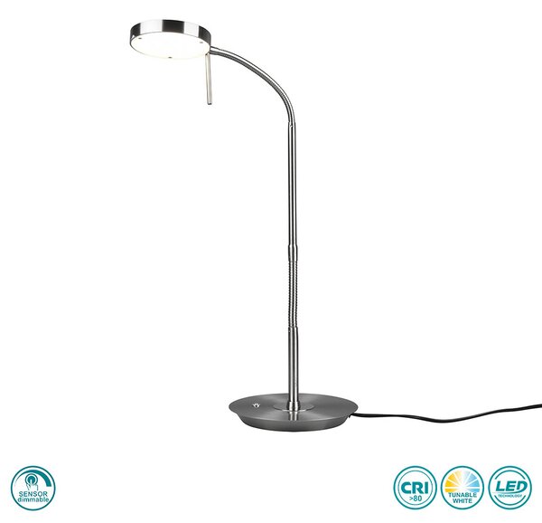 Πορτατίφ Γραφείου Trio Lighting Monza 523310107 Νίκελ Ματ