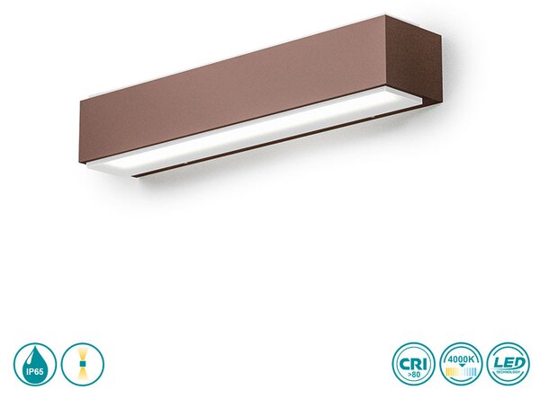 Απλίκα Εξωτερικού Χώρου Gea Luce Nox GES965 Σκουριά Χαλκού (4000k)
