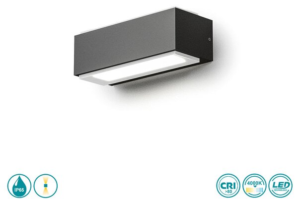 Απλίκα Εξωτερικού Χώρου Gea Luce Nox GES960 Ανθρακί (4000k)