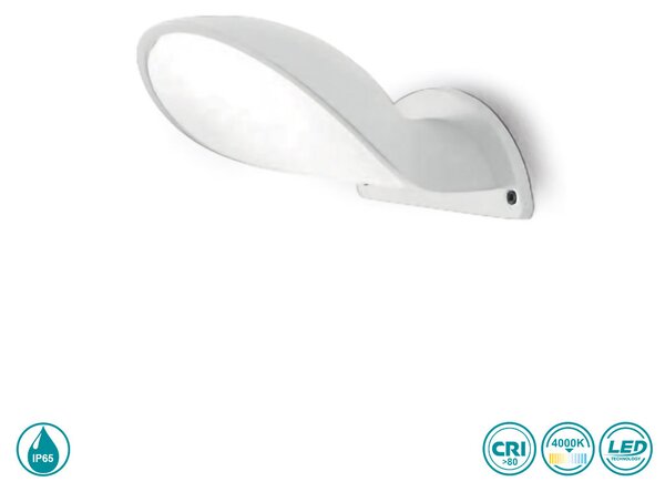 Απλίκα Εξωτερικού Χώρου Gea Luce Iris GES750 Λευκή (4000K)