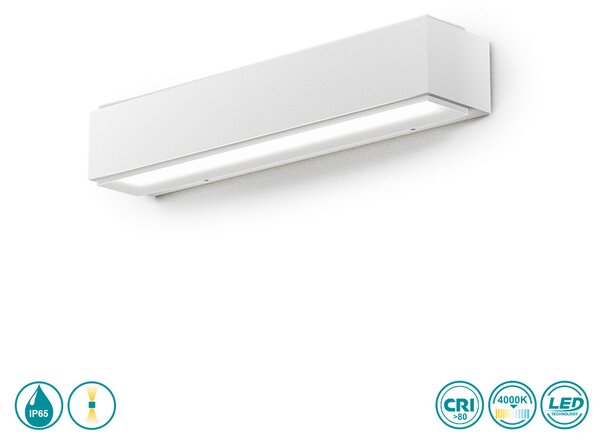 Απλίκα Εξωτερικού Χώρου Gea Luce Nox GES964 Λευκή (4000k)