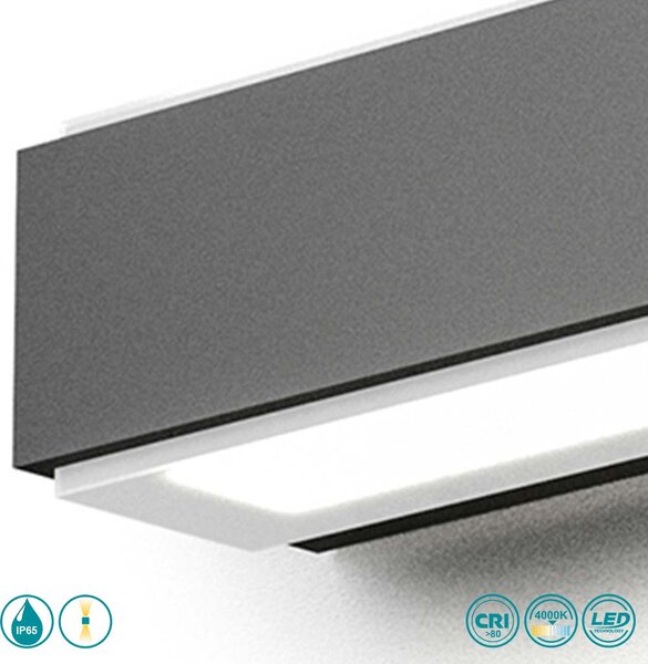Απλίκα Εξωτερικού Χώρου Gea Luce Nox GES960 Ανθρακί (4000k)