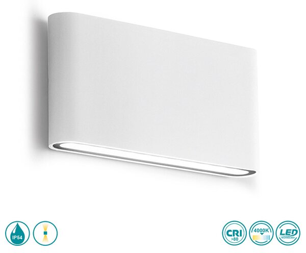 Απλίκα Εξωτερικού Χώρου Gea Luce Taarhi GES880N Λευκή (4000K)
