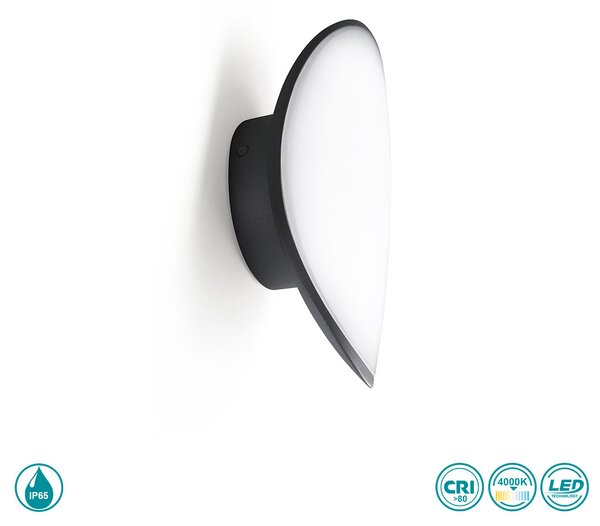 Απλίκα Εξωτερικού Χώρου Gea Luce Rhea GES120 Ανθρακί (4000K)