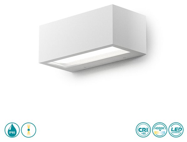 Απλίκα Εξωτερικού Χώρου Gea Luce Ruhm GES971 Λευκή (4000K)