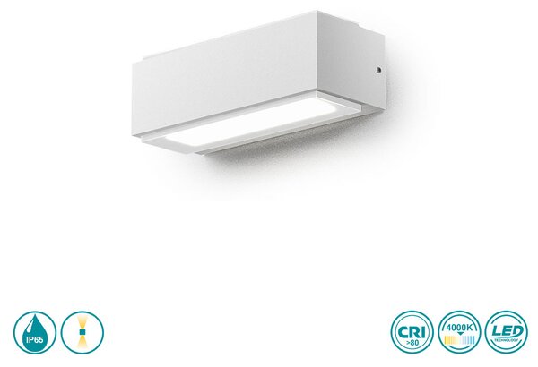 Απλίκα Εξωτερικού Χώρου Gea Luce Nox GES961 Λευκή (4000k)