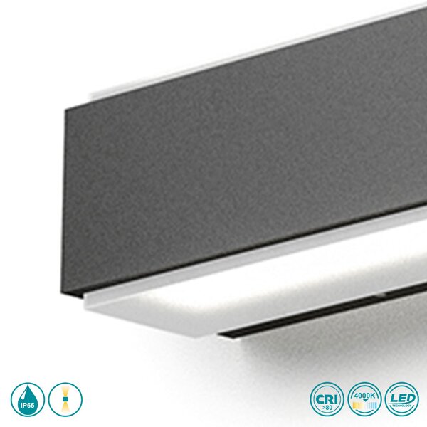 Απλίκα Εξωτερικού Χώρου Gea Luce Nox GES963 Ανθρακί (4000k)