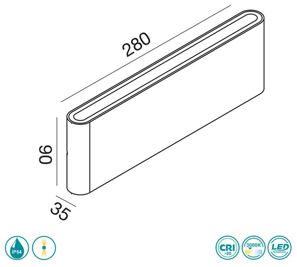 Απλίκα Εξωτερικού Χώρου Gea Luce Taarhi GES885C Καφέ (3000K)