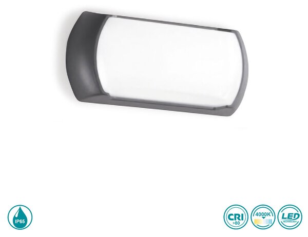 Απλίκα Εξωτερικού Χώρου Gea Luce Nut GPL251 Ανθρακί (4000K)