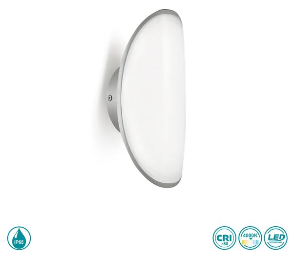 Απλίκα Εξωτερικού Χώρου Gea Luce Rhea GES121 Γκρι (4000K)