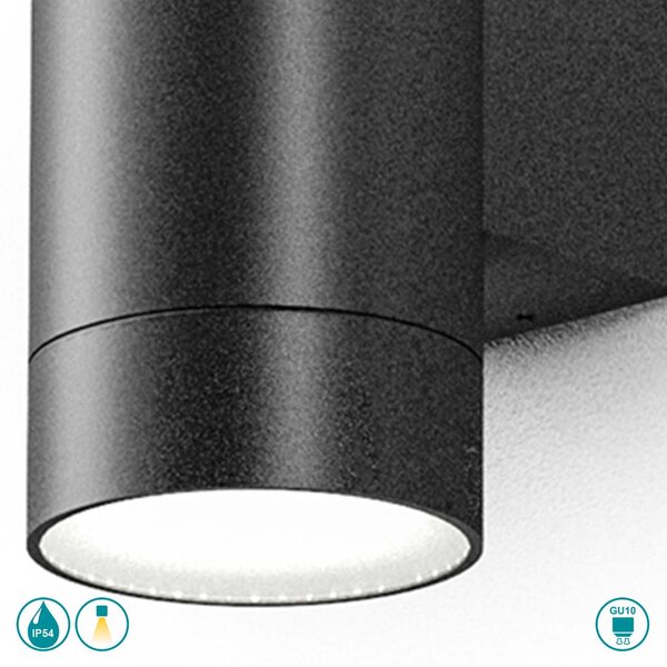 Απλίκα Εξωτερικού Χώρου Gea Luce Lily GES1061 Ανθρακί
