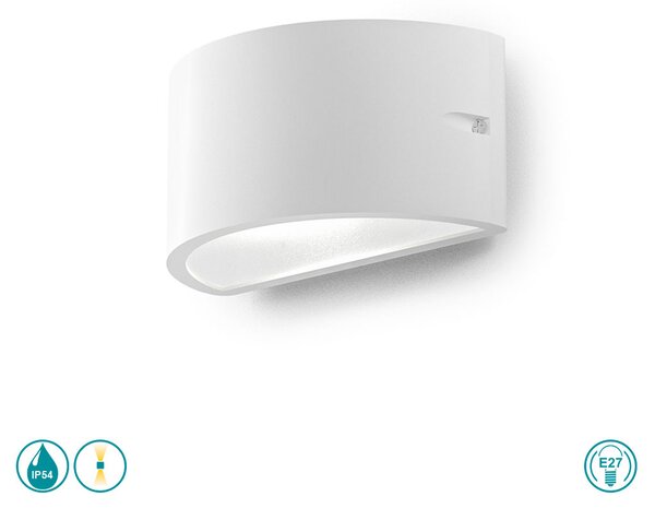 Απλίκα Εξωτερικού Χώρου Gea Luce Lan GES1050 Λευκή