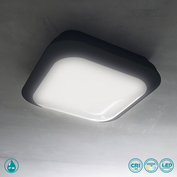 Φωτιστικό Οροφής Εξωτερικού Χώρου Gea Luce Sidhe GES921 Γκρι (4000K)