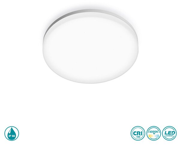 Φωτιστικό Οροφής Εξωτερικού Χώρου Gea Luce Alba GES830 Λευκό Ματ (4000K)