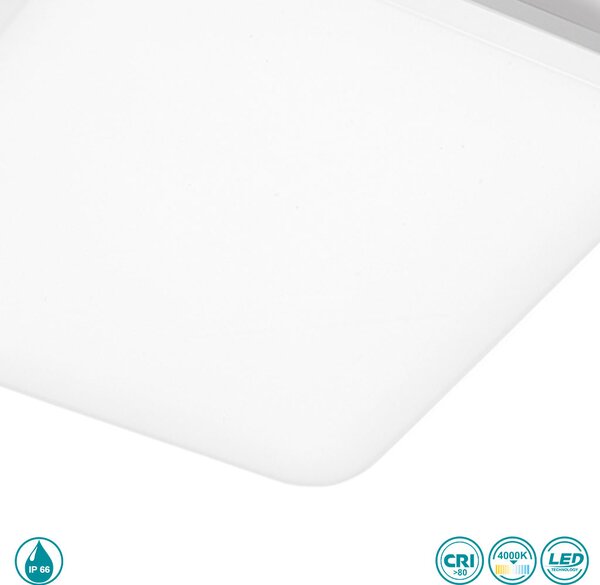 Φωτιστικό Οροφής Εξωτερικού Χώρου Gea Luce Alba GES832 Λευκό Ματ (4000K)