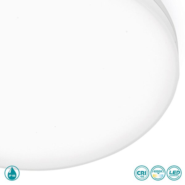 Φωτιστικό Οροφής Εξωτερικού Χώρου Gea Luce Alba GES830 Λευκό Ματ (4000K)