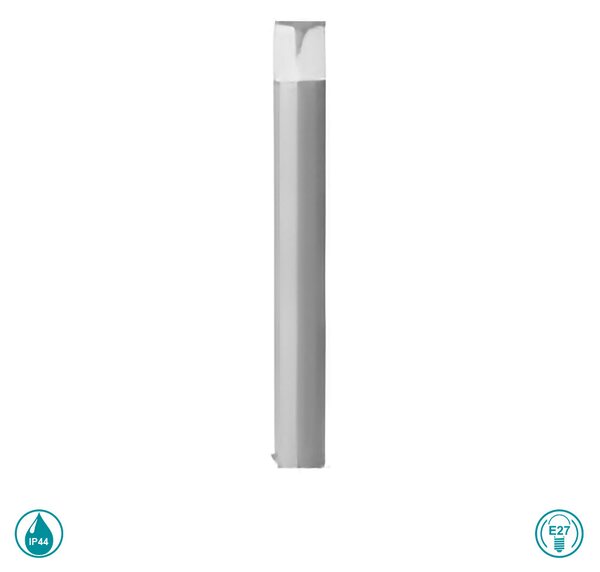 Κολωνάκι Εξωτερικού Χώρου Gea Luce Stele GES722 Γκρι Μεταλλικό