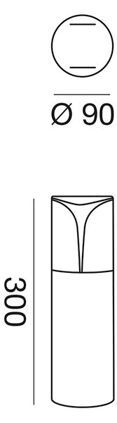 Κολωνάκι Εξωτερικού Χώρου Gea Luce Stele GES710 Λευκή