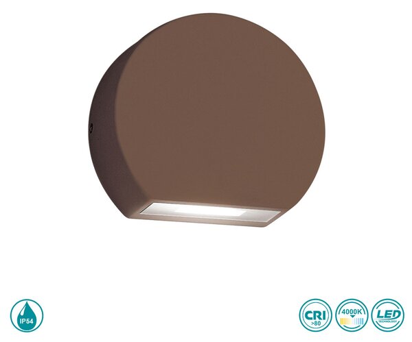 Απλίκα Εξωτερικού Χώρου Gea Luce Luly GES893N Καφέ (4000K)