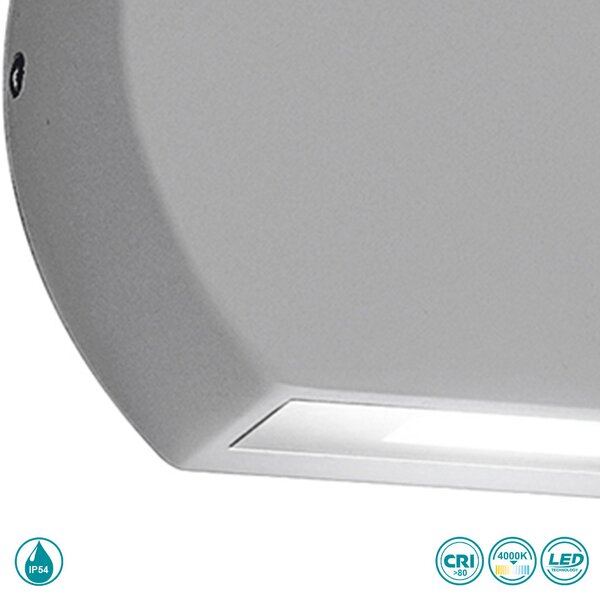 Απλίκα Εξωτερικού Χώρου Gea Luce Luly GES892N Γκρι (4000K)