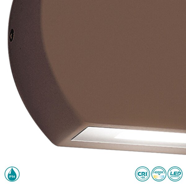 Απλίκα Εξωτερικού Χώρου Gea Luce Luly GES893N Καφέ (4000K)
