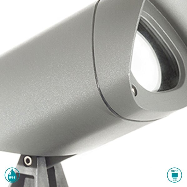 Προβολέας Με Καρφί Εξωτερικού Χώρου Gea Luce Mercury GES741 Γκρι
