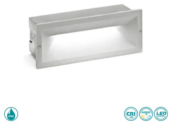 Απλίκα Εξωτερικού Χώρου Χωνευτή Gea Luce Ohrm GES351 Γκρι Μεταλλικό