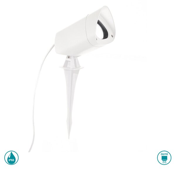 Προβολέας Με Καρφί Εξωτερικού Χώρου Gea Luce Mercury GES740 Λευκό
