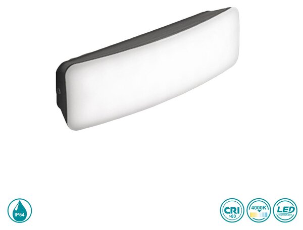 Απλίκα Εξωτερικού Χώρου Gea Luce Dagr GES150 Ανθρακί (4000K)