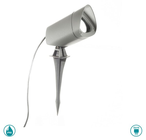 Προβολέας Με Καρφί Εξωτερικού Χώρου Gea Luce Mercury GES741 Γκρι