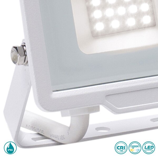 Προβολέας Εξωτερικού Χώρου Gea Luce Ratri 10W GES840C Λευκός Ματ (3000K)