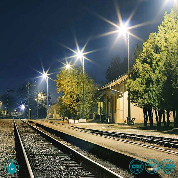 Φωτιστικό LED Δρόμου Gea Luce Khon GES570 50W Γκρι Ματ (4000K)
