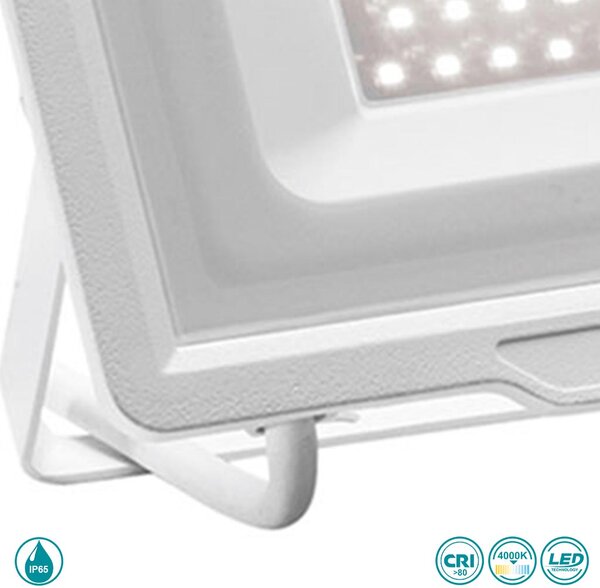 Προβολέας Εξωτερικού Χώρου Gea Luce Ratri GES843N 50W Λευκός Ματ (4000K)