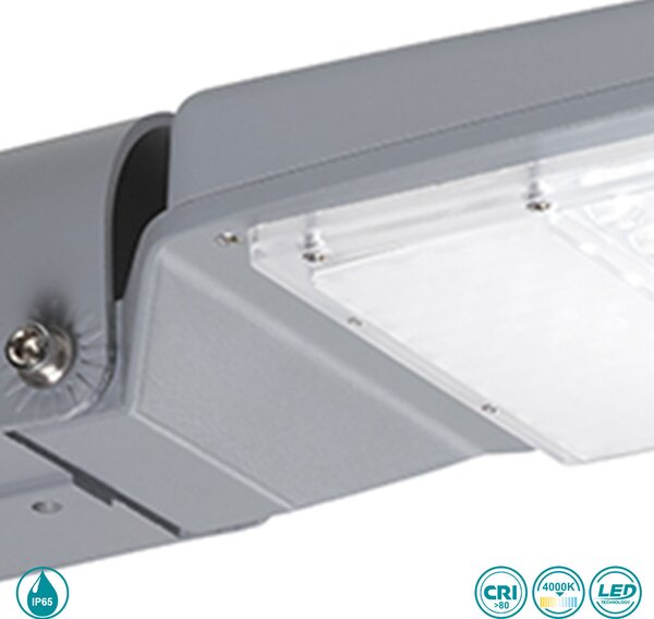 Φωτιστικό LED Δρόμου Gea Luce Tistar GES580N 50W Γκρι Ματ (4000K)
