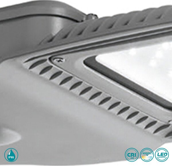 Φωτιστικό LED Δρόμου Gea Luce Khon GES571 100W Γκρι Ματ (4000K)