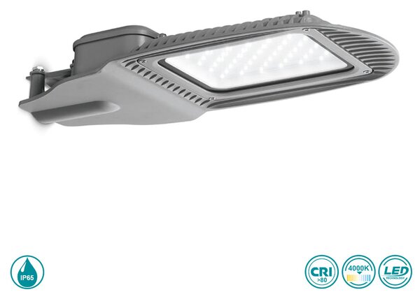 Φωτιστικό LED Δρόμου Gea Luce Khon GES571 100W Γκρι Ματ (4000K)