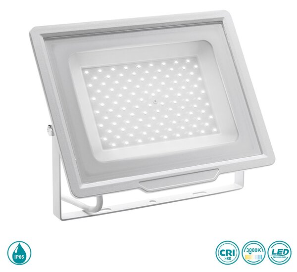 Προβολέας Εξωτερικού Χώρου Gea Luce Ratri GES844C 100W Λευκός Ματ (3000K)