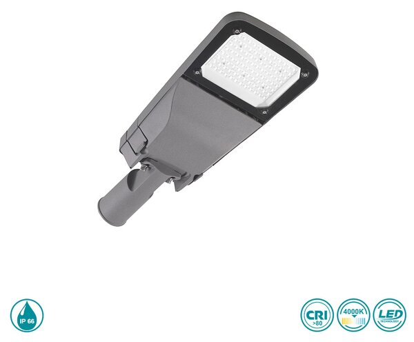 Φωτιστικό LED Δρόμου Gea Luce Ushas GES1080 60W Γκρι Ματ (4000K)