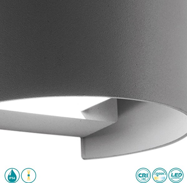 Απλίκα Εξωτερικού Χώρου Gea Luce Henk GES871C Ανθρακί (3000K)