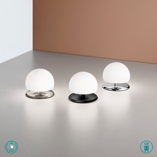 Φωτιστικό Επιτραπέζιο Fabas Luce Morgana 3570-30-178 Νίκελ Ματ