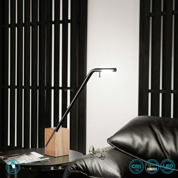 Φωτιστικό Επιτραπέζιο Fabas Luce Viktor 3385-30-101 Μαύρο