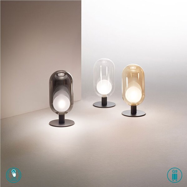 Φωτιστικό Επιτραπέζιο Fabas Luce Gubbio 3553-31-126 Φυμέ