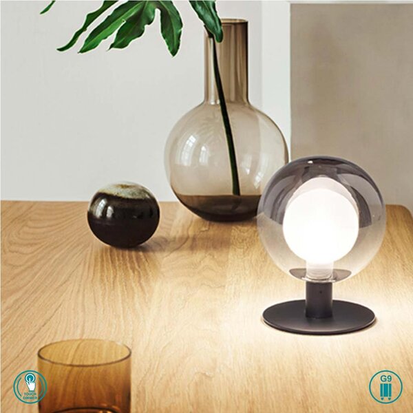 Φωτιστικό Επιτραπέζιο Fabas Luce Teramo 3554-31-126 Φυμέ