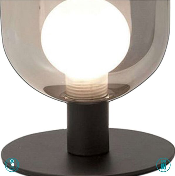 Φωτιστικό Επιτραπέζιο Fabas Luce Gubbio 3553-31-126 Φυμέ