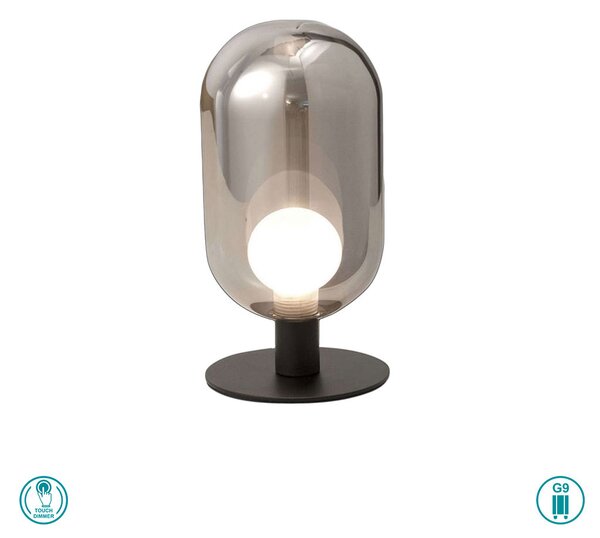 Φωτιστικό Επιτραπέζιο Fabas Luce Gubbio 3553-31-126 Φυμέ
