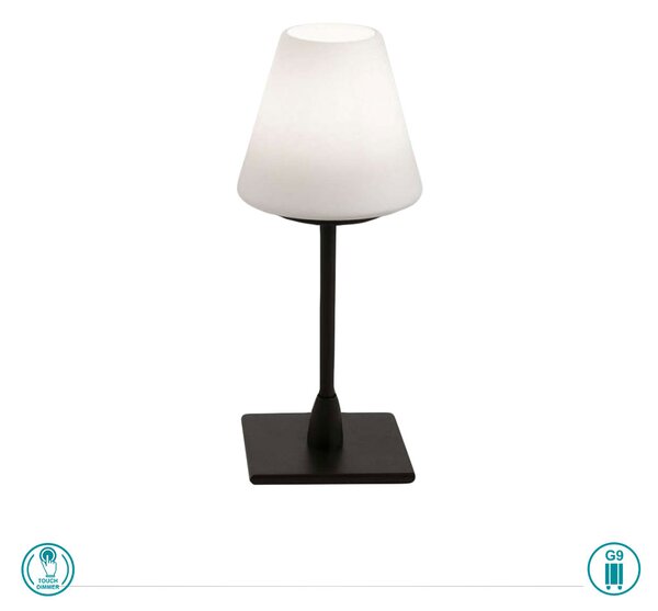 Φωτιστικό Επιτραπέζιο Fabas Luce Lucy 3568-30-101 Μαύρο