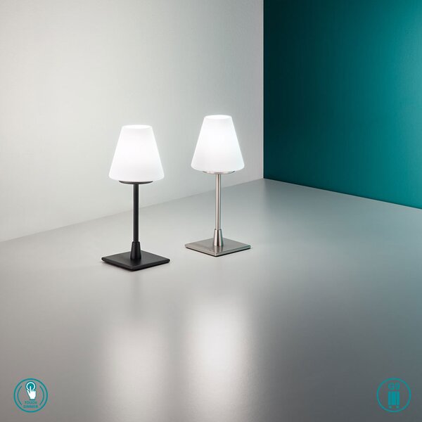 Φωτιστικό Επιτραπέζιο Fabas Luce Lucy 3568-30-101 Μαύρο