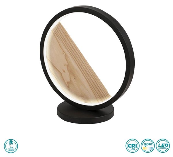 Λάμπα Επιτραπέζια Fabas Luce Pierre 3695-30-101 Μαύρο